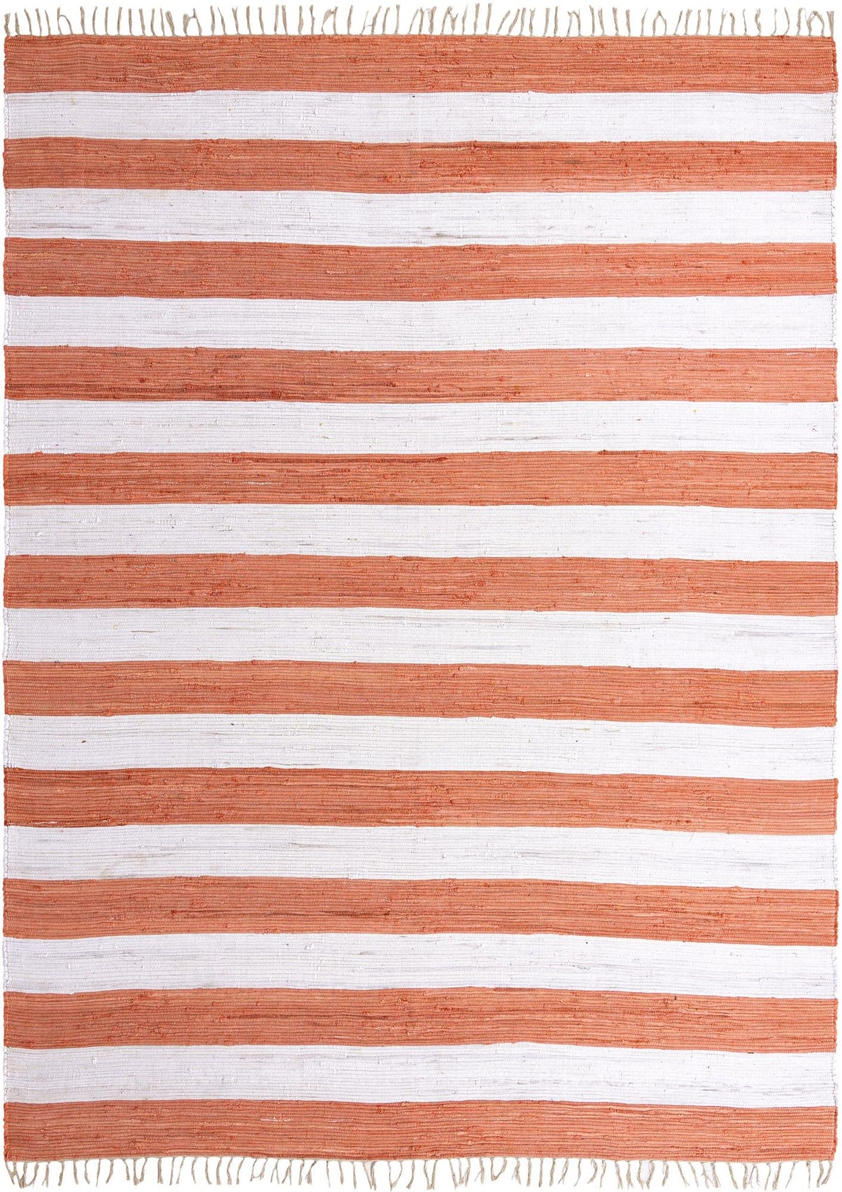 Tassel Trail Collection Area Rug - Pathway Rectangle Coral and Ivory  lifestyle 3