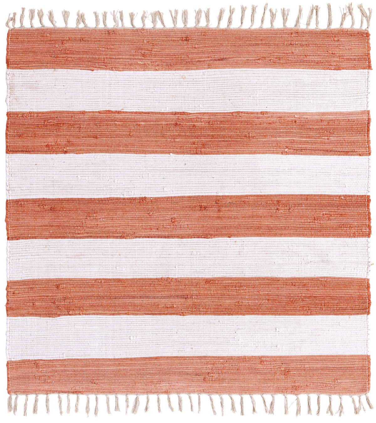Tassel Trail Collection Area Rug - Pathway Square Coral and Ivory  lifestyle 58