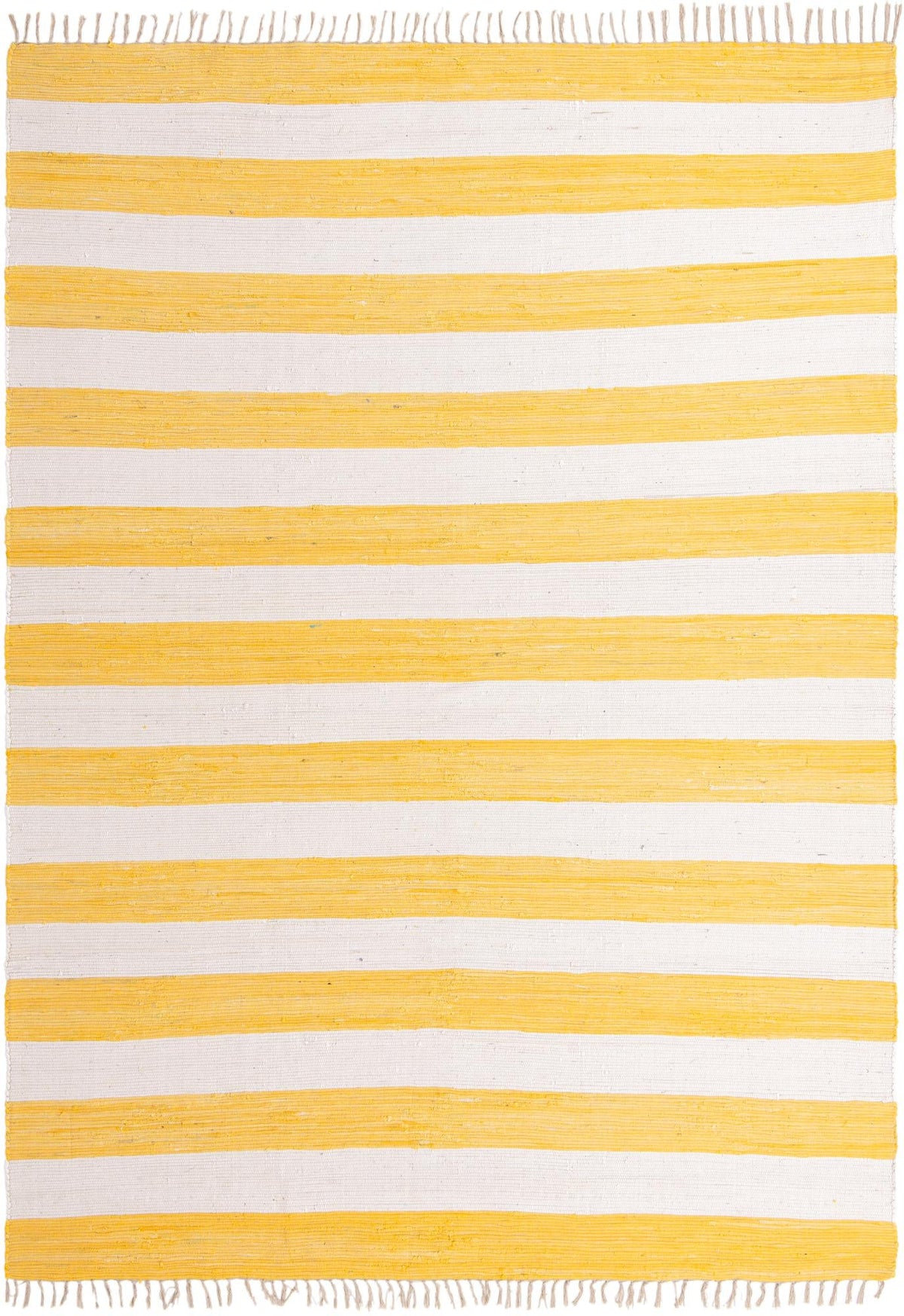 Tassel Trail Collection Area Rug - Pathway Rectangle Ivory and Yellow  lifestyle 5