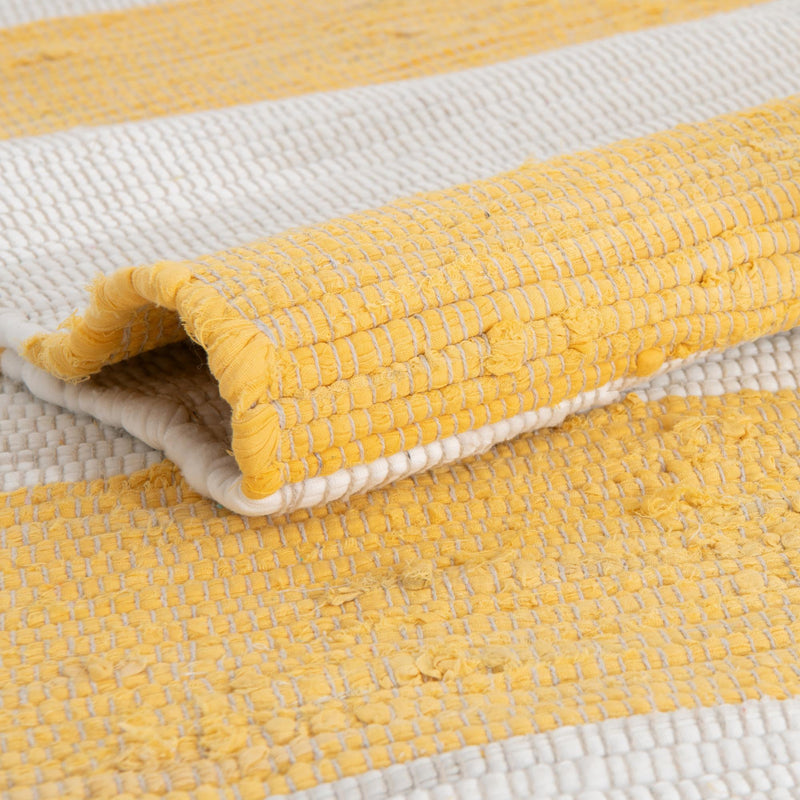 Tassel Trail Collection Area Rug - Pathway (Yellow and Ivory) Rectangle Yellow and Ivory  lifestyle 13