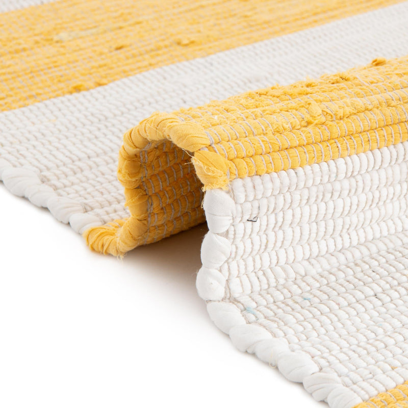 Tassel Trail Collection Area Rug - Pathway (Yellow and Ivory) Rectangle Yellow and Ivory  lifestyle 17