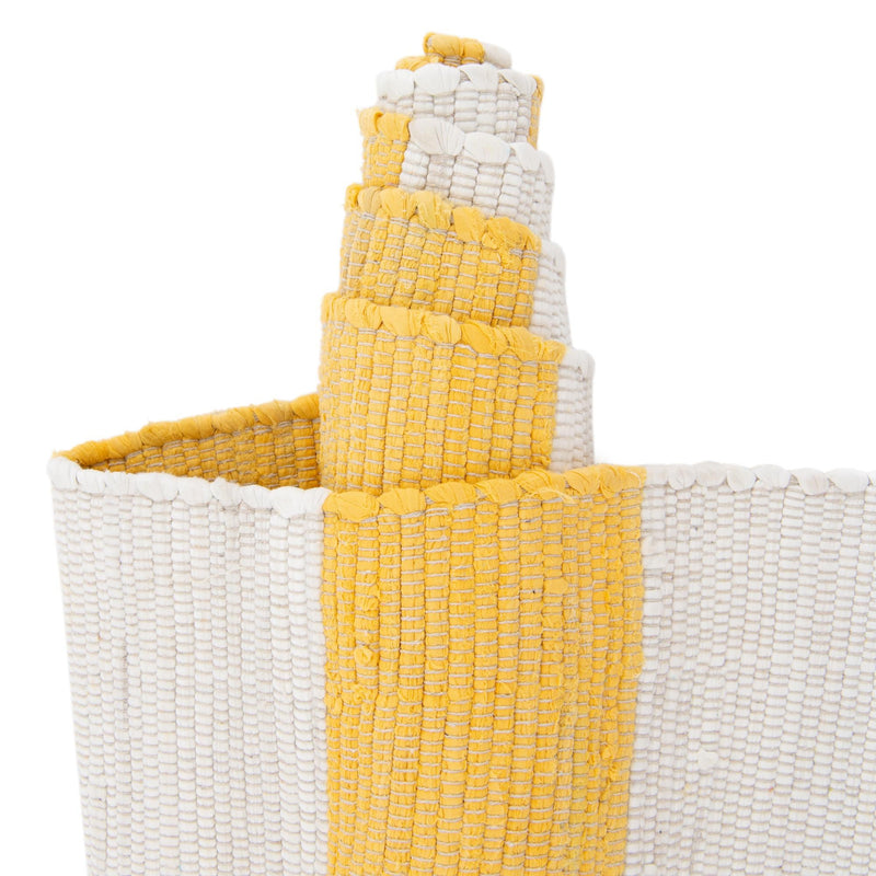 Tassel Trail Collection Area Rug - Pathway (Yellow and Ivory) Rectangle Yellow and Ivory  lifestyle 18