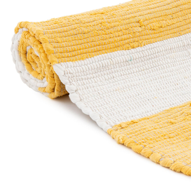 Tassel Trail Collection Area Rug - Pathway (Yellow and Ivory) Rectangle Yellow and Ivory  lifestyle 19