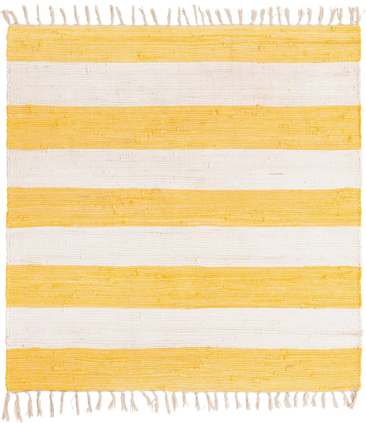 Tassel Trail Collection Area Rug - Pathway Square Ivory and Yellow  lifestyle 62