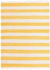 Tassel Trail Collection Area Rug - Pathway (Yellow and Ivory) Rectangle Ivory and Yellow  lifestyle 2