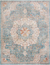 Coastal Haven Collection Area Rug - Seabreeze (Blue) Rectangle Blue  lifestyle 3