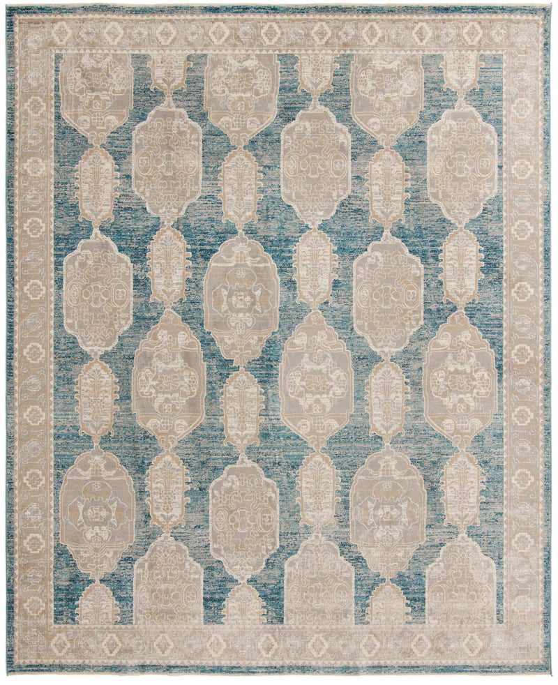 Seville Stripes Collection Area Rug -  Granada (Blue) Rectangle Blue  lifestyle 2