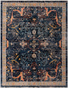 Seville Stripes Collection Area Rug -  Malaga (Navy Blue) Rectangle Navy Blue  lifestyle 2