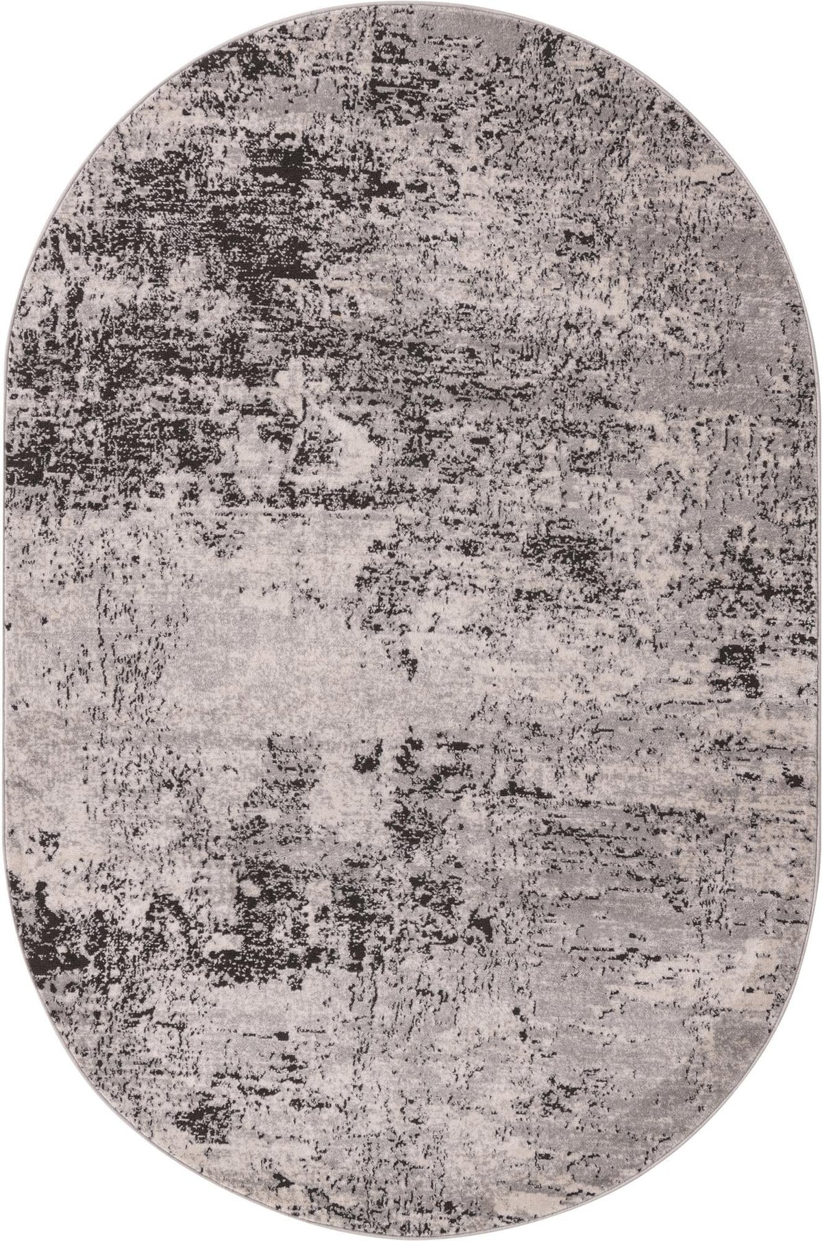Dresden Elegance Collection Area Rug -  Pirna Oval Gray  lifestyle 64