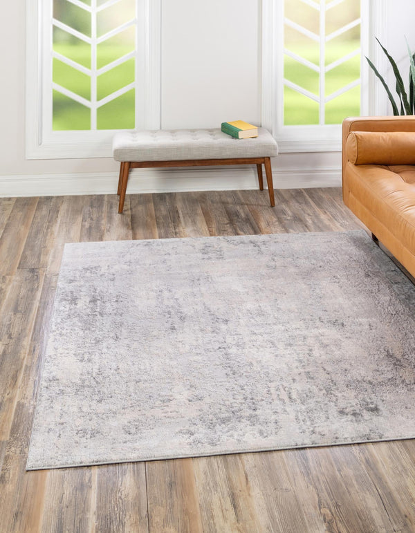 Aegean Elegance Collection Area Rug -  Paros Square Gray  lifestyle 23
