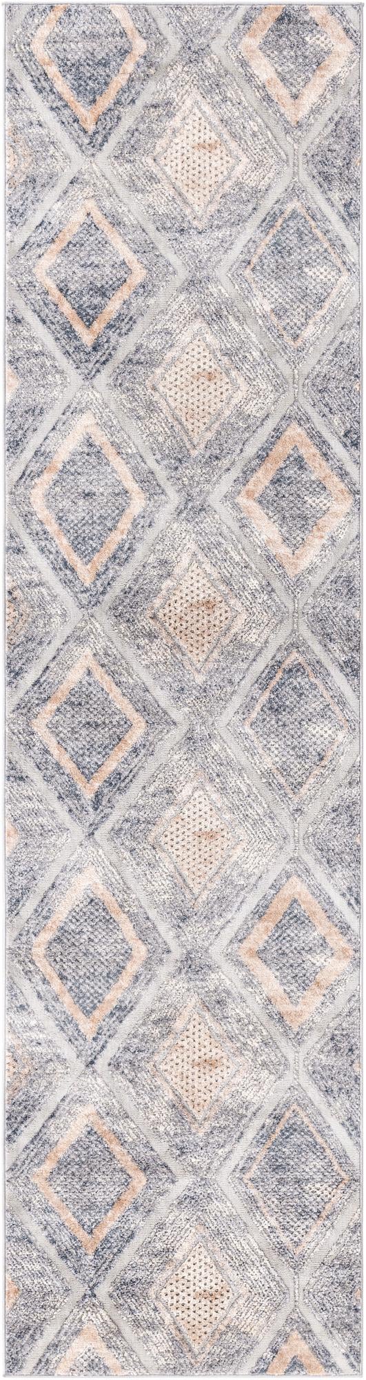 Aegean Elegance Collection Area Rug -  Rhodes Runner Gray Cream  lifestyle 52