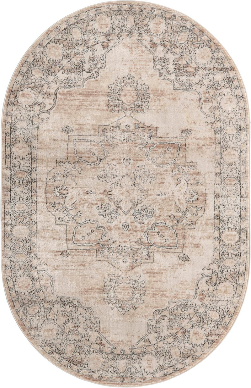 Cascade Range Collection Area Rug -  Baker Oval Ivory  lifestyle 61