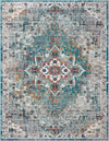 Mystic Oasis Collection Area Rug -  Nomad Rectangle Turquoise  lifestyle 3