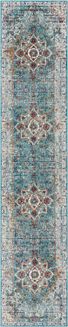 Mystic Oasis Collection Area Rug -  Nomad Runner Turquoise  lifestyle 20