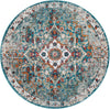 Mystic Oasis Collection Area Rug -  Nomad Round Turquoise  lifestyle 19