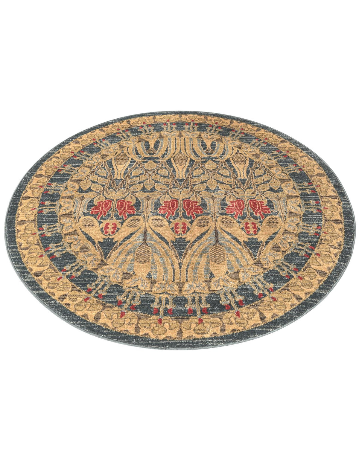 Chelsea Elegance Collection Area Rug -  Brompton (Navy Blue) Round Navy Blue  lifestyle 62