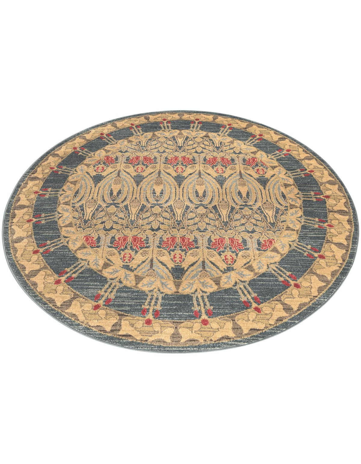 Chelsea Elegance Collection Area Rug -  Brompton (Navy Blue) Round Navy Blue  lifestyle 64