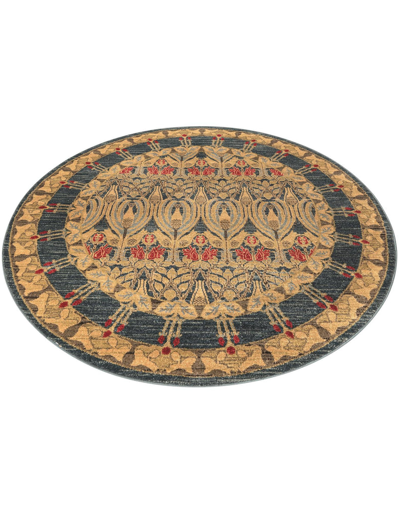 Chelsea Elegance Collection Area Rug -  Brompton (Navy Blue) Round Navy Blue  lifestyle 65