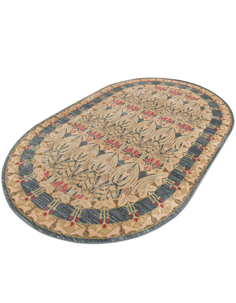 Chelsea Elegance Collection Area Rug -  Brompton (Navy Blue) Oval Navy Blue  lifestyle 68