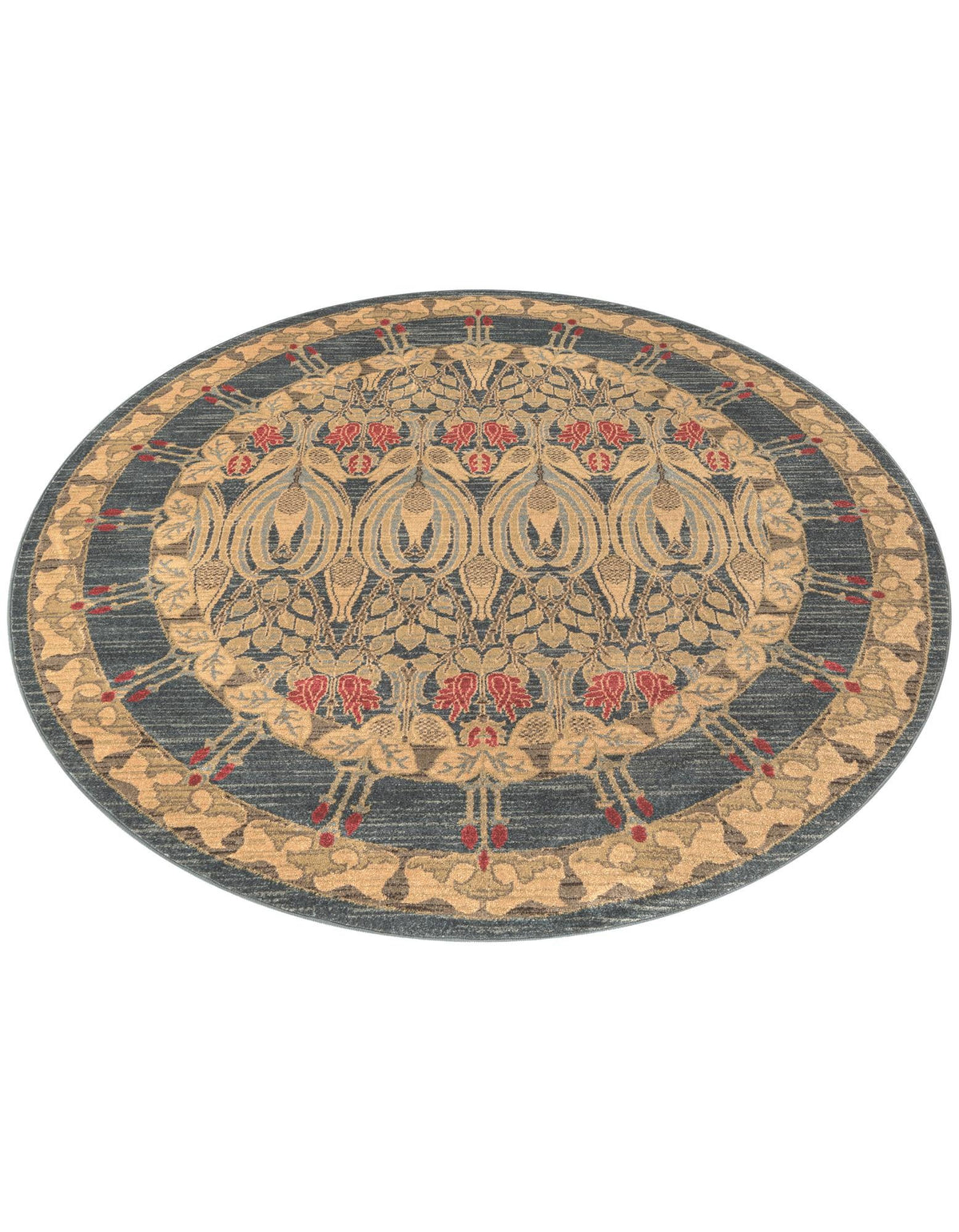 Chelsea Elegance Collection Area Rug -  Brompton (Navy Blue) Round Navy Blue  lifestyle 70