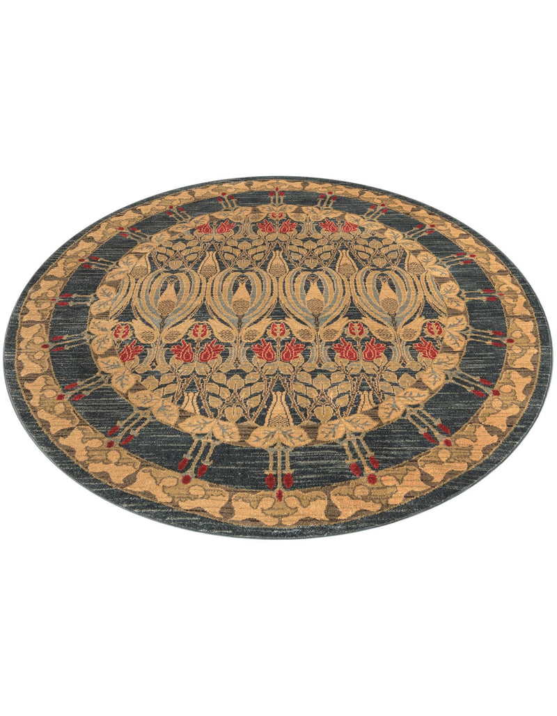 Chelsea Elegance Collection Area Rug -  Brompton (Navy Blue) Round Navy Blue  lifestyle 71