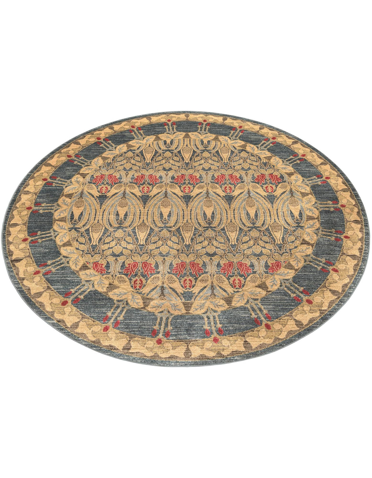 Chelsea Elegance Collection Area Rug -  Brompton (Navy Blue) Round Navy Blue  lifestyle 72