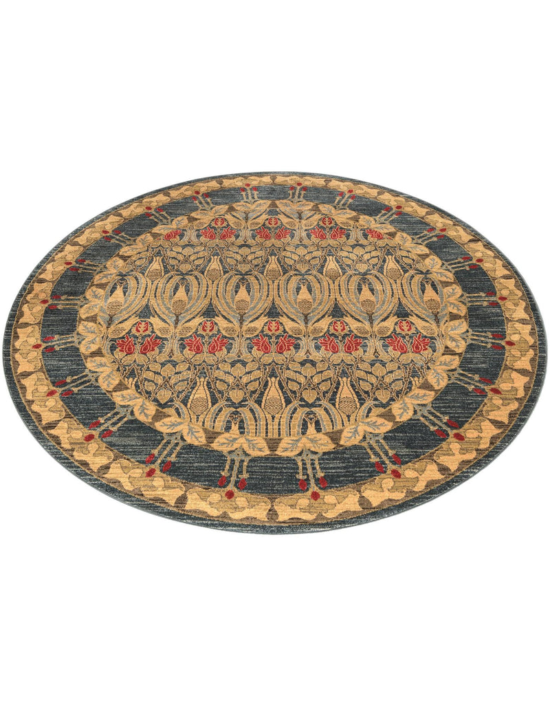 Chelsea Elegance Collection Area Rug -  Brompton (Navy Blue) Round Navy Blue  lifestyle 73