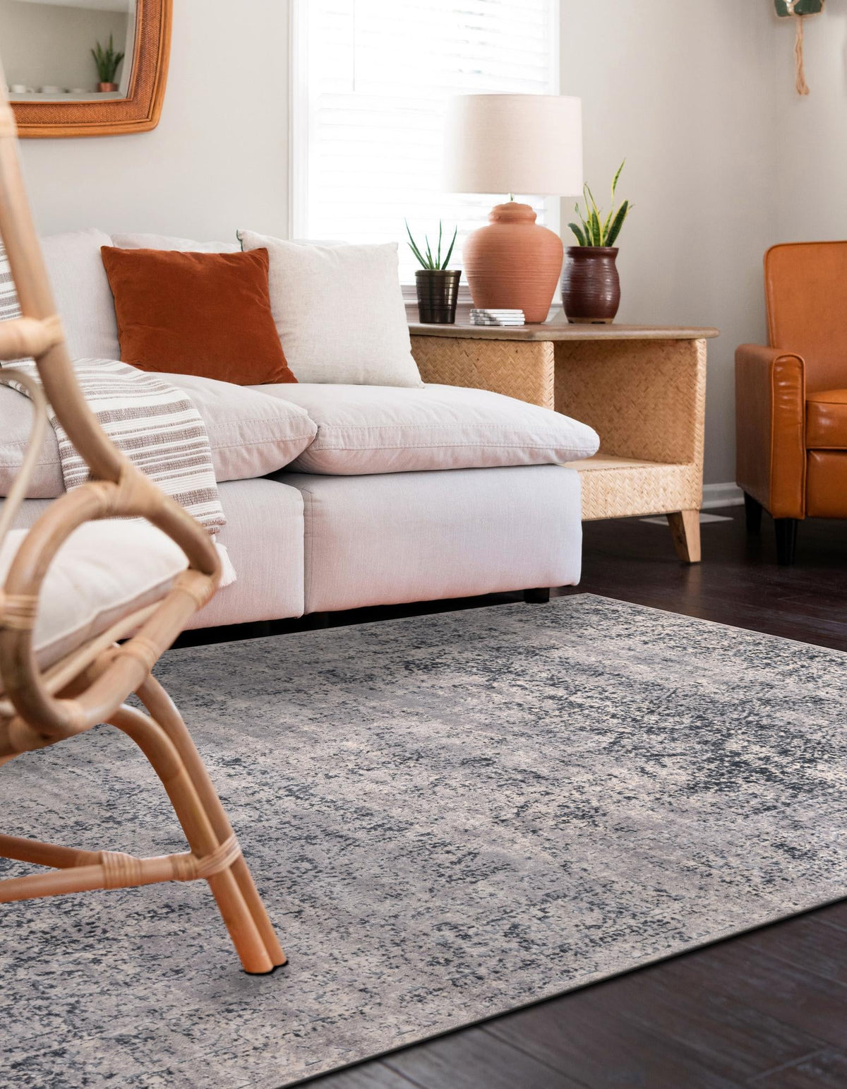 Coastal Manor Collection Area Rug -  Shoreline Rectangle Dark Blue  lifestyle 6