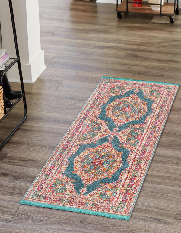 Caribbean Breeze Collection Area Rug -  Fernando Runner Multi  lifestyle 5