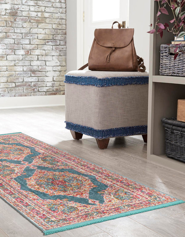 Caribbean Breeze Collection Area Rug -  Fernando Runner Multi  lifestyle 8