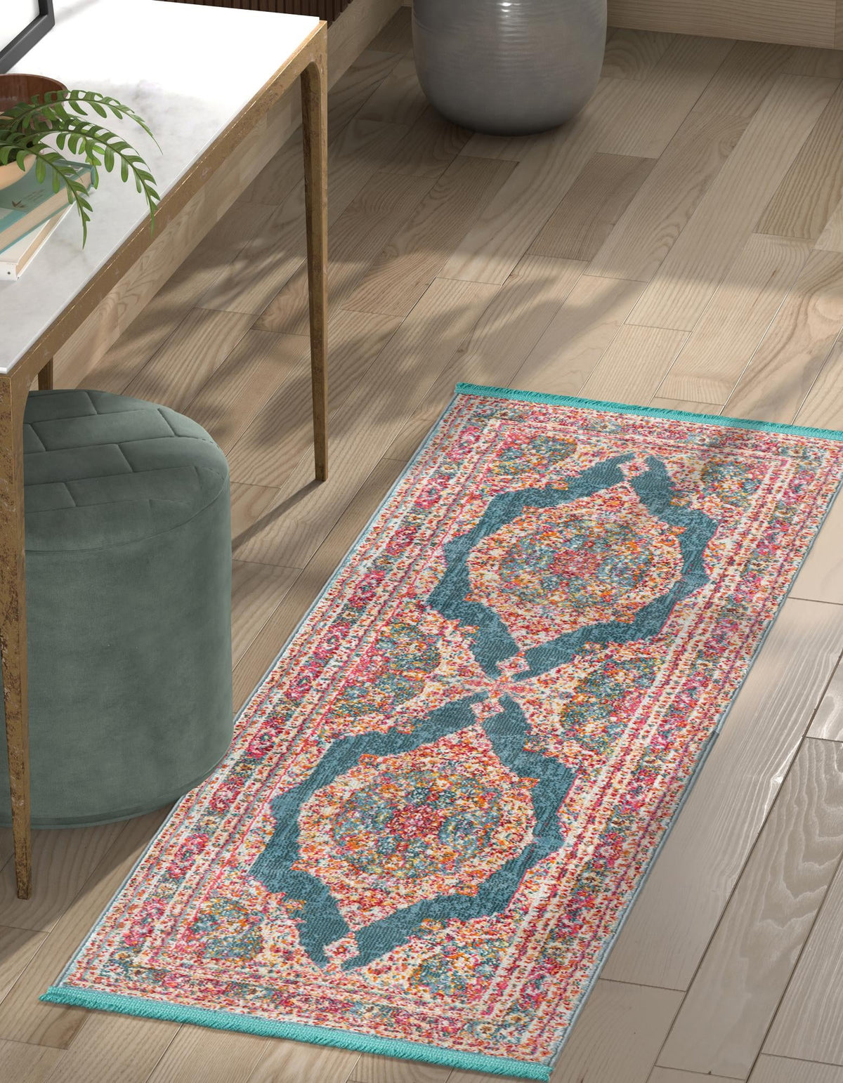 Caribbean Breeze Collection Area Rug -  Fernando Runner Multi  lifestyle 9
