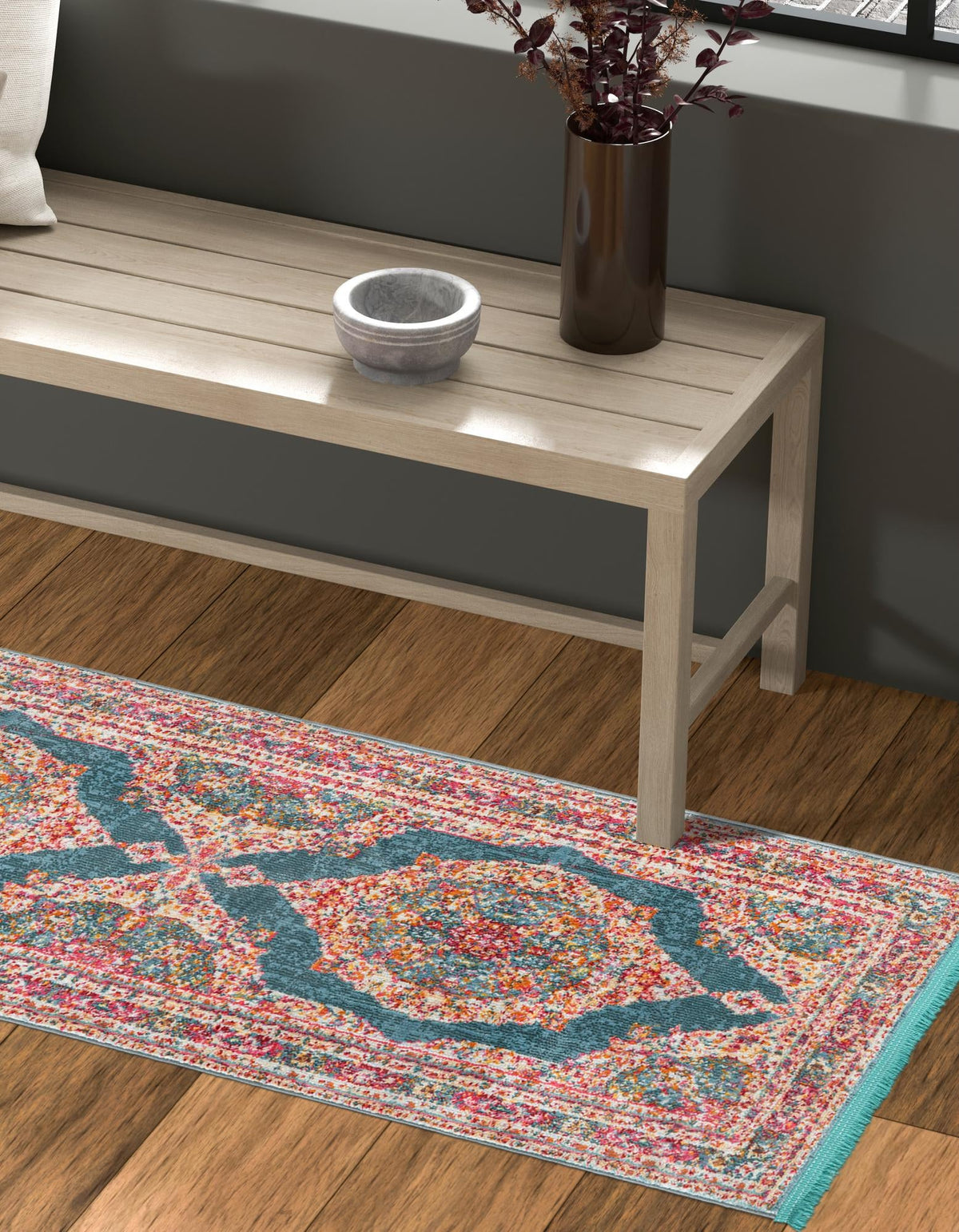 Caribbean Breeze Collection Area Rug -  Fernando Runner Multi  lifestyle 12