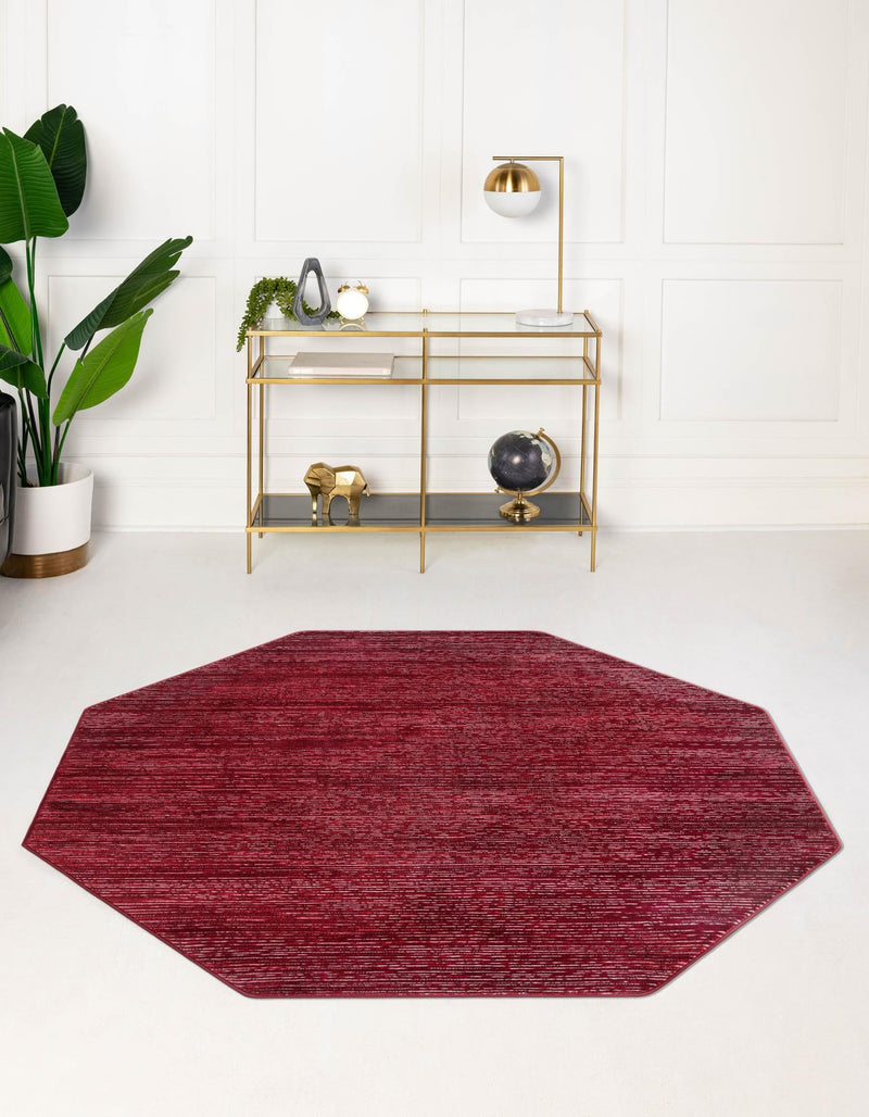 Bloomsbury Elegance Collection Area Rug -  Kensington (Red) Octagon Red  lifestyle 21