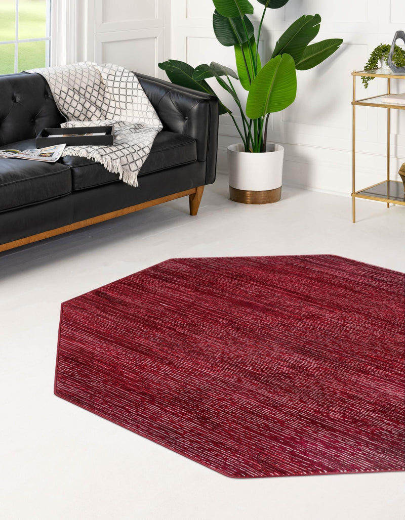 Bloomsbury Elegance Collection Area Rug -  Kensington (Red) Octagon Red  lifestyle 25