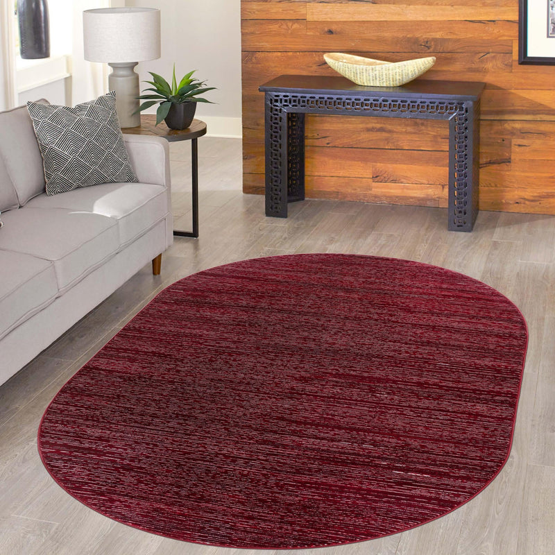 Bloomsbury Elegance Collection Area Rug -  Kensington (Red) Oval Red  lifestyle 71