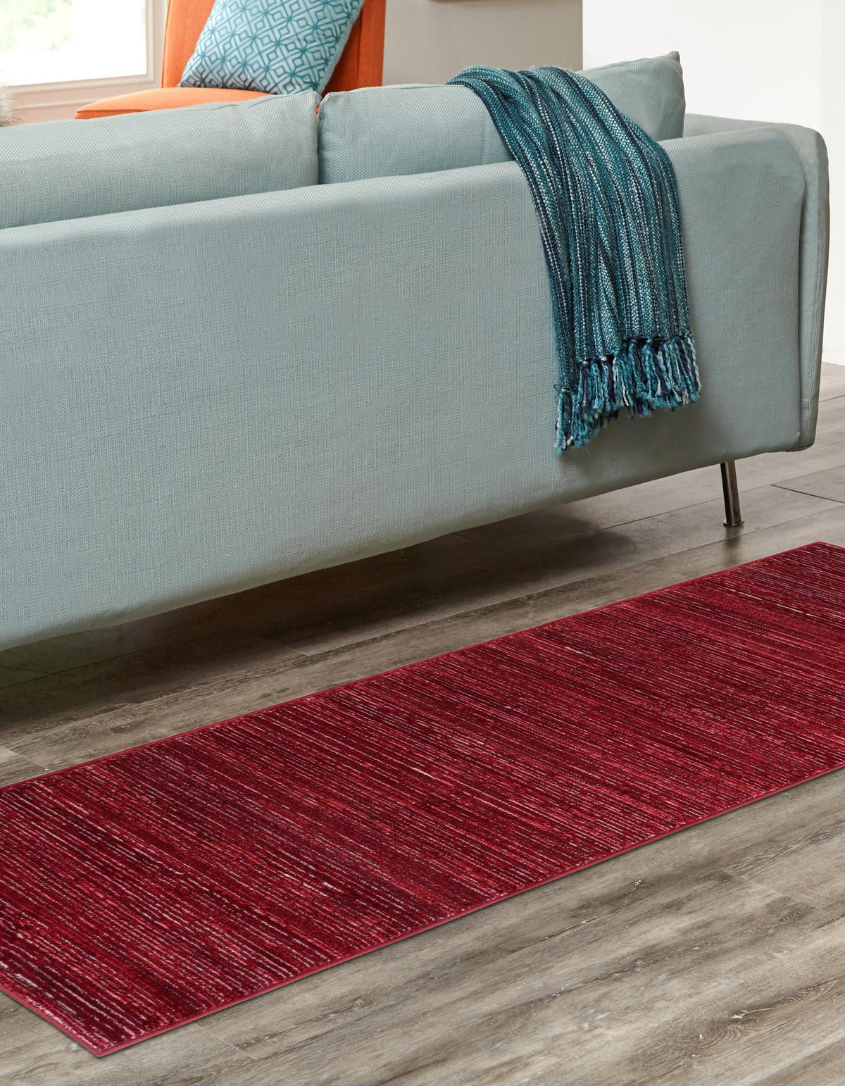 Bloomsbury Elegance Collection Area Rug -  Kensington (Red) Runner Red  lifestyle 24