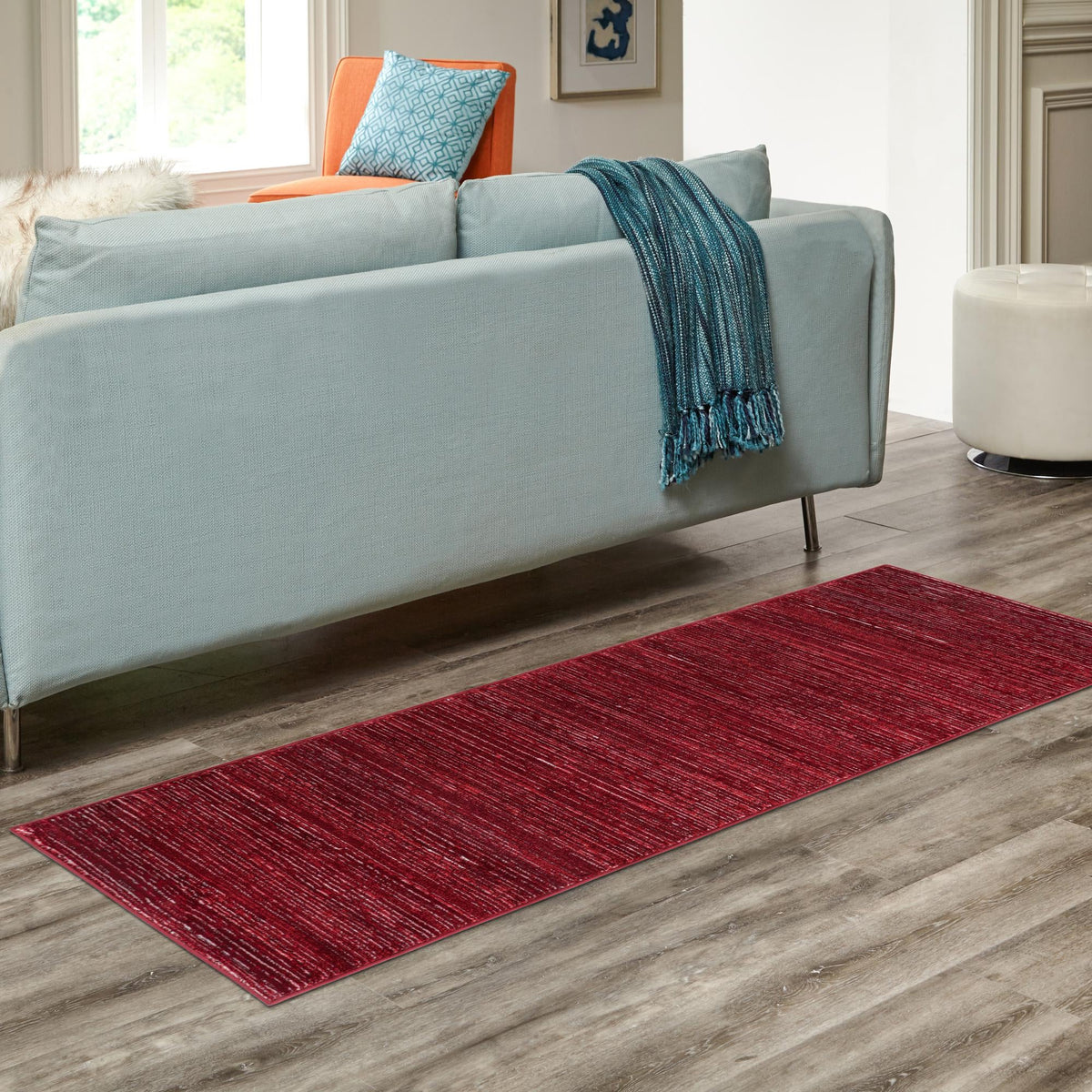 Bloomsbury Elegance Collection Area Rug -  Kensington (Red) Runner Red  lifestyle 73