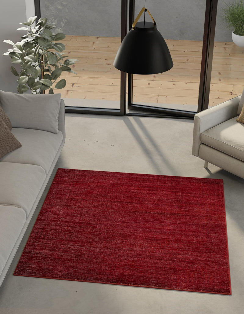 Bloomsbury Elegance Collection Area Rug -  Kensington (Red) Square Red  lifestyle 23