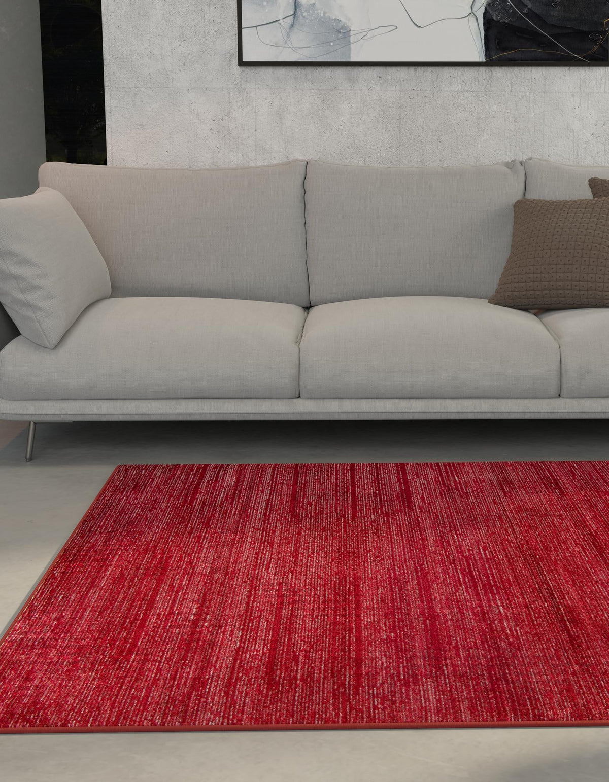 Bloomsbury Elegance Collection Area Rug -  Kensington (Red) Square Red  lifestyle 28