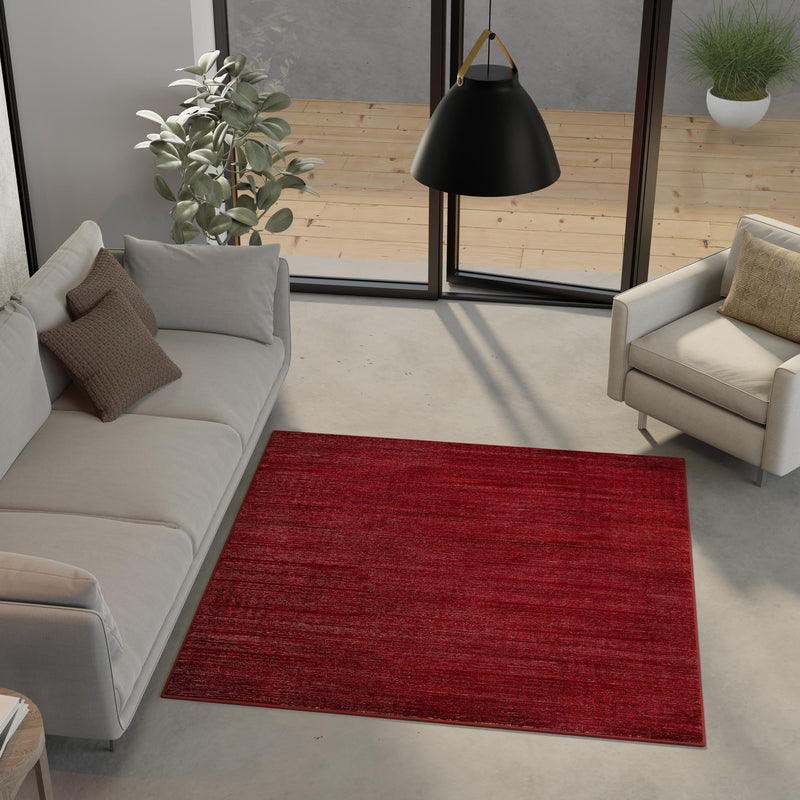 Bloomsbury Elegance Collection Area Rug -  Kensington (Red) Square Red  lifestyle 72