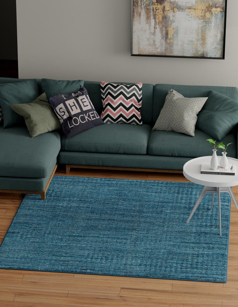 Bloomsbury Elegance Collection Area Rug -  Kensington (Blue) Square Blue  lifestyle 19