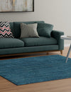 Bloomsbury Elegance Collection Area Rug -  Kensington (Blue) Square Blue  lifestyle 21
