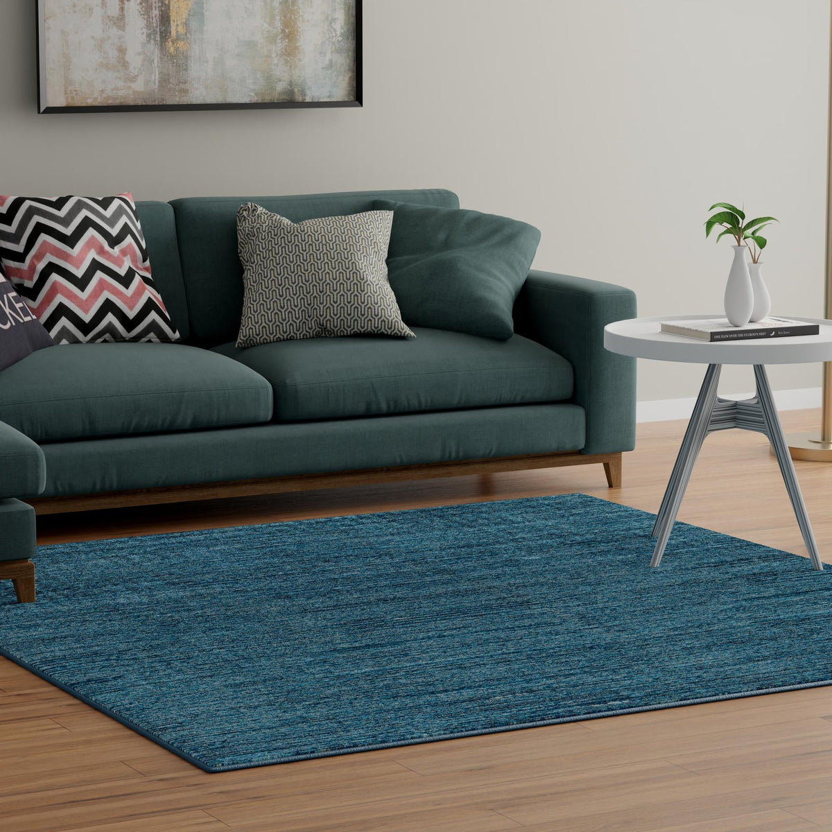 Bloomsbury Elegance Collection Area Rug -  Kensington (Blue) Square Blue  lifestyle 46