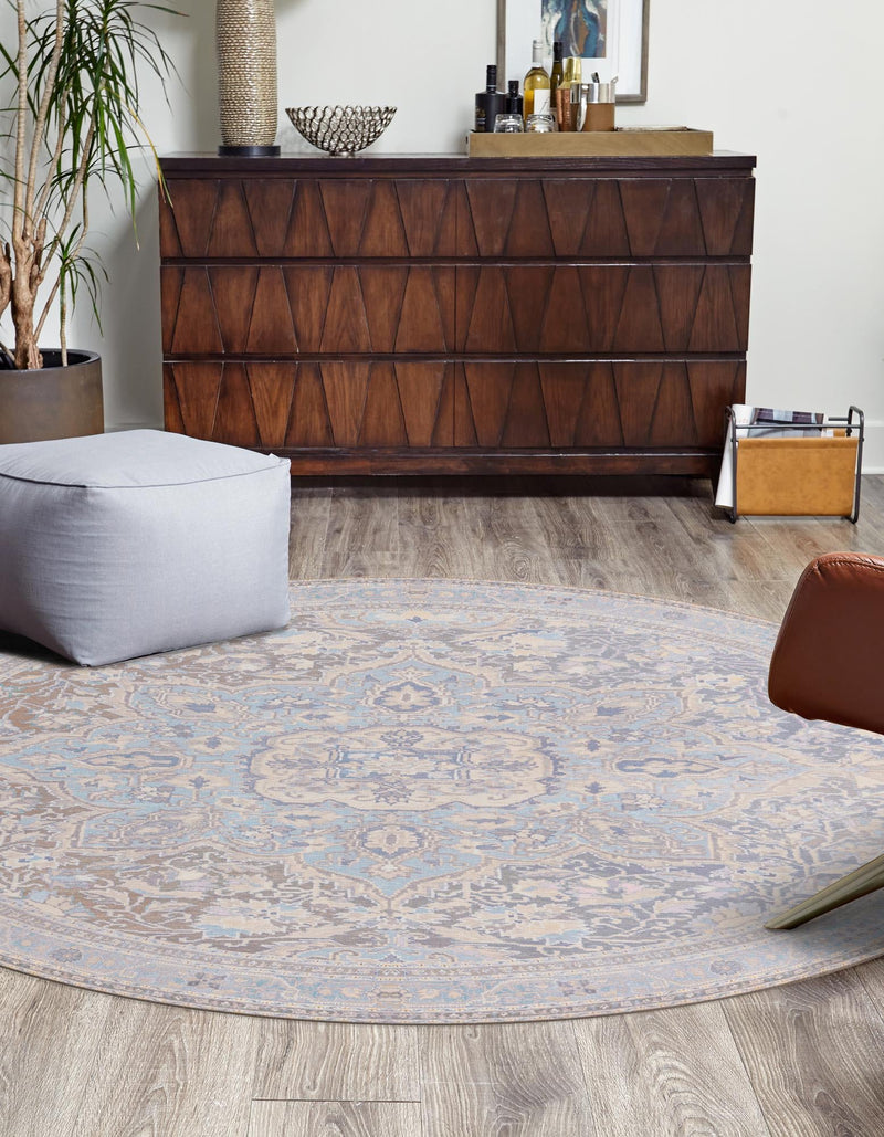 Heritage Elegance Collection Area Rug -  Schonbrunn Round Cream  lifestyle 39
