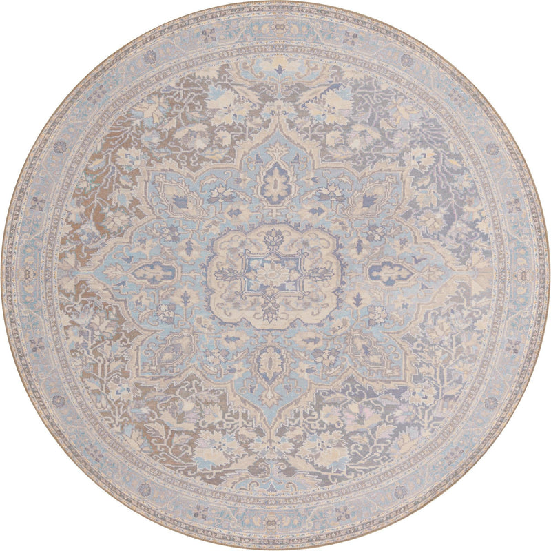 Heritage Elegance Collection Area Rug -  Schonbrunn Round Cream  lifestyle 64