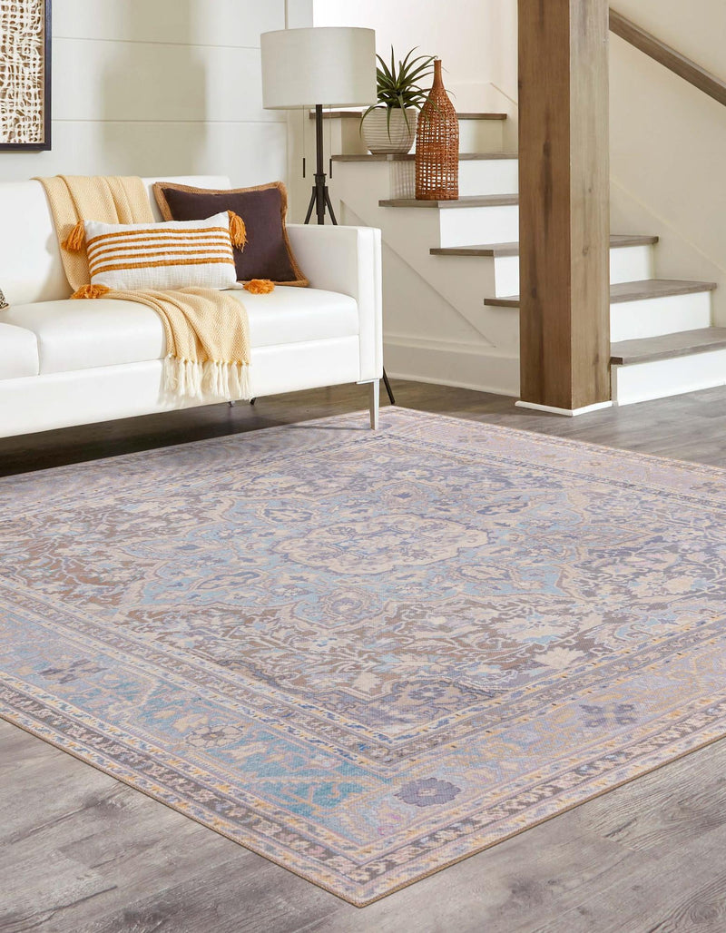 Heritage Elegance Collection Area Rug -  Schonbrunn Square Cream  lifestyle 40