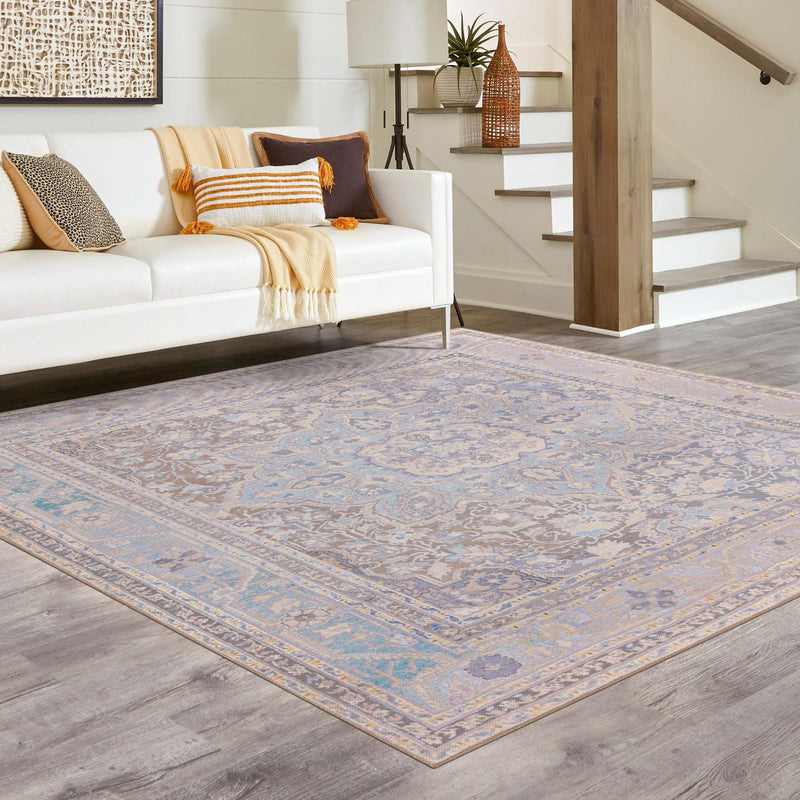 Heritage Elegance Collection Area Rug -  Schonbrunn Square Cream  lifestyle 64