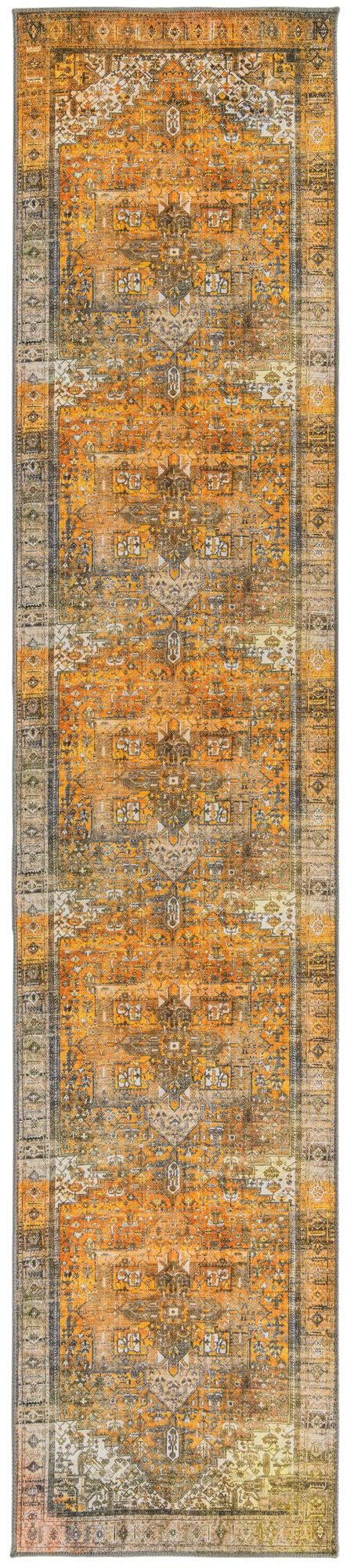 Heritage Elegance Collection Area Rug -  Windsor (Yellow) Runner Yellow  lifestyle 17