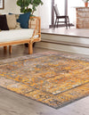 Heritage Elegance Collection Area Rug -  Windsor (Yellow) Square Yellow  lifestyle 27