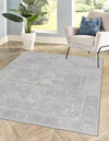 Heritage Elegance Collection Area Rug -  Windsor (Gray) Rectangle Gray  lifestyle 2
